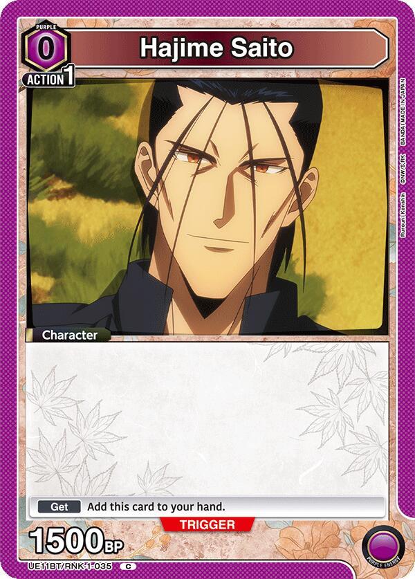 Hajime Saito UE11BT/RNK-1-035 card from UE11BT: Rurouni Kenshin
