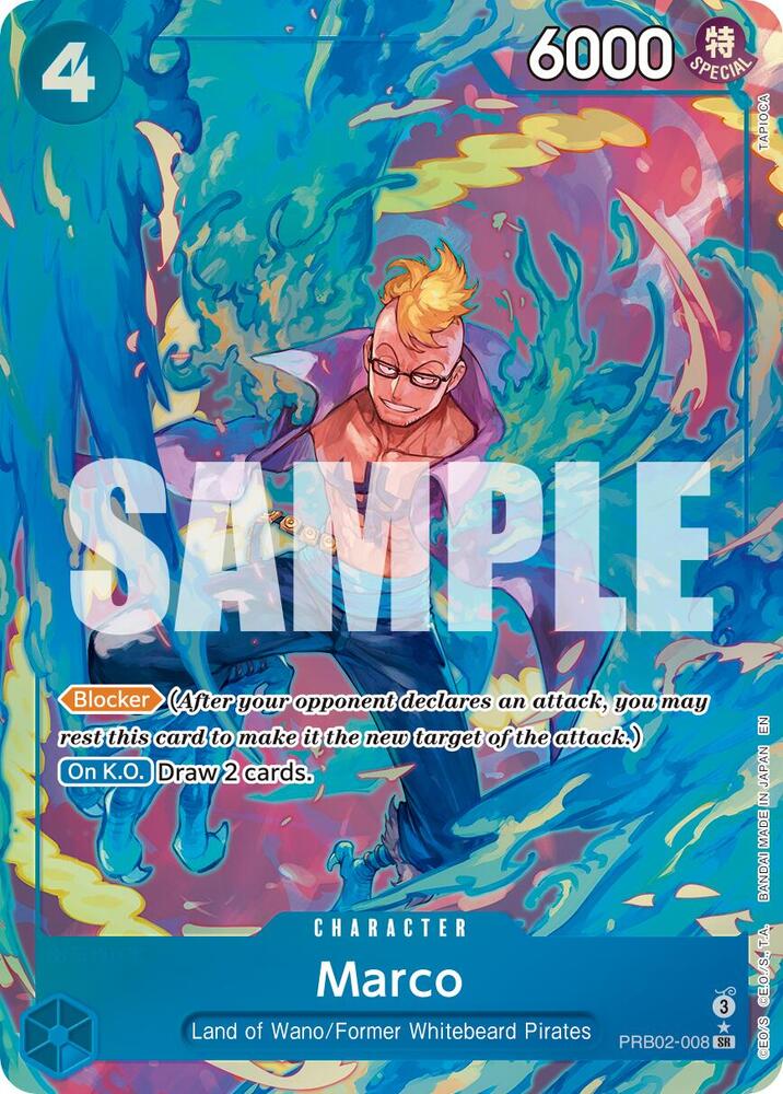Marco (Alternate Art) PRB02-008 card from Premium Booster -The Best- Vol. 2