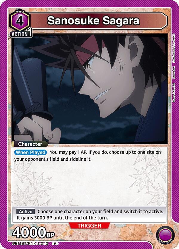 Sanosuke Sagara UE11BT/RNK-1-042 card from UE11BT: Rurouni Kenshin