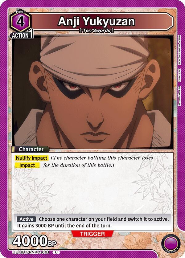 Anji Yukyuzan UE11BT/RNK-1-061 card from UE11BT: Rurouni Kenshin