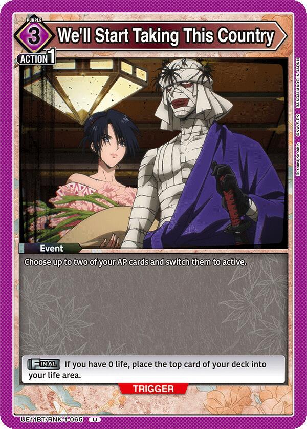 We'll Start Taking This Country UE11BT/RNK-1-065 card from UE11BT: Rurouni Kenshin