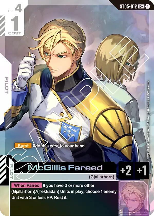 McGillis Fareed (C+) ST05-012 card from Starter Deck 05: Iron Bloom