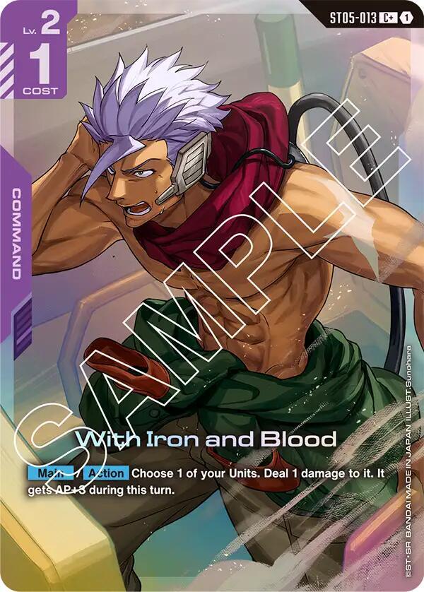 With Iron and Blood (C+) ST05-013 card from Starter Deck 05: Iron Bloom