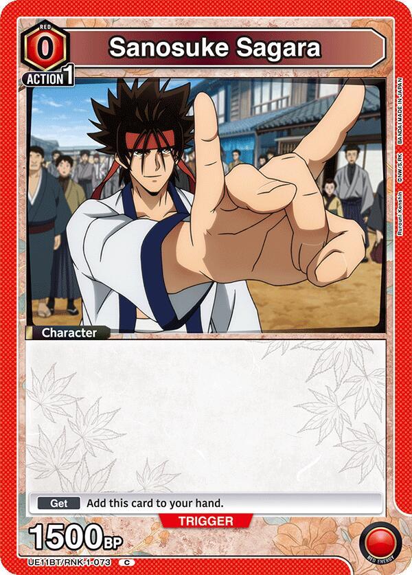Sanosuke Sagara UE11BT/RNK-1-073 card from UE11BT: Rurouni Kenshin