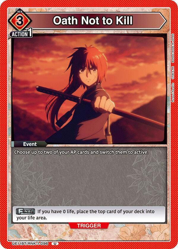 Oath Not to Kill UE11BT/RNK-1-096 card from UE11BT: Rurouni Kenshin
