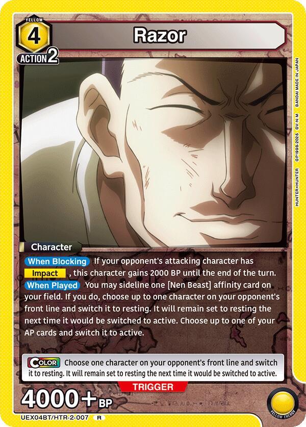 Razor UEX04BT/HTR-2-007 card from UEX04BT: HUNTER X HUNTER Vol.2