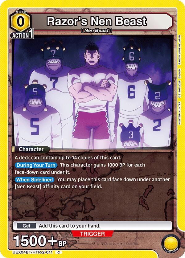 Razor's Nen Beast UEX04BT/HTR-2-011 card from UEX04BT: HUNTER X HUNTER Vol.2