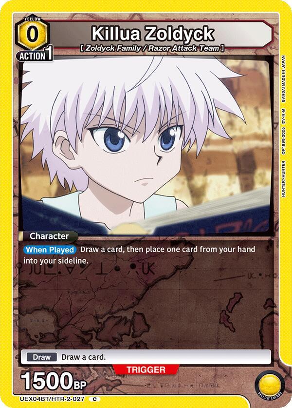 Killua Zoldyck UEX04BT/HTR-2-027 card from UEX04BT: HUNTER X HUNTER Vol.2