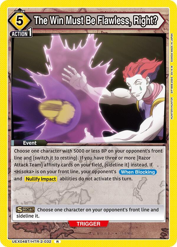 The Win Must Be Flawless, Right? UEX04BT/HTR-2-032 card from UEX04BT: HUNTER X HUNTER Vol.2