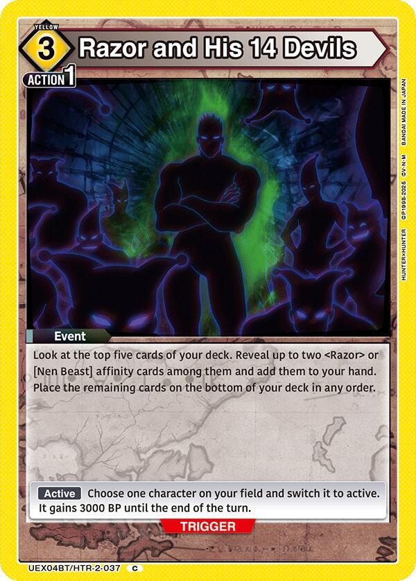 Razor and His 14 Devils UEX04BT/HTR-2-037 card from UEX04BT: HUNTER X HUNTER Vol.2