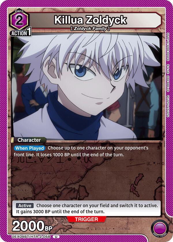 Killua Zoldyck UEX04BT/HTR-2-058 card from UEX04BT: HUNTER X HUNTER Vol.2