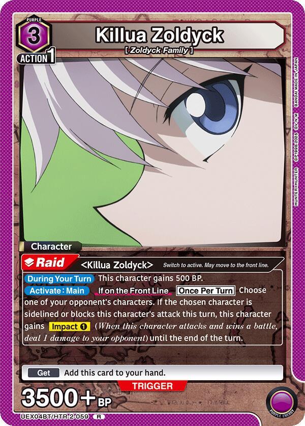 Killua Zoldyck UEX04BT/HTR-2-059 card from UEX04BT: HUNTER X HUNTER Vol.2