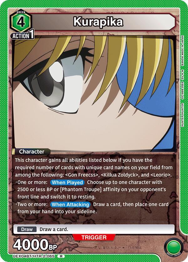 Kurapika UEX04BT/HTR-2-065 card from UEX04BT: HUNTER X HUNTER Vol.2