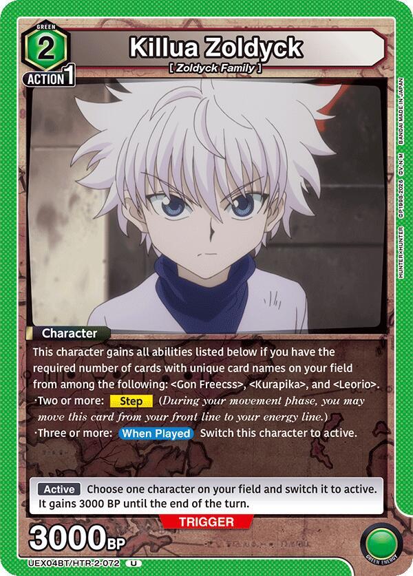 Killua Zoldyck UEX04BT/HTR-2-072 card from UEX04BT: HUNTER X HUNTER Vol.2