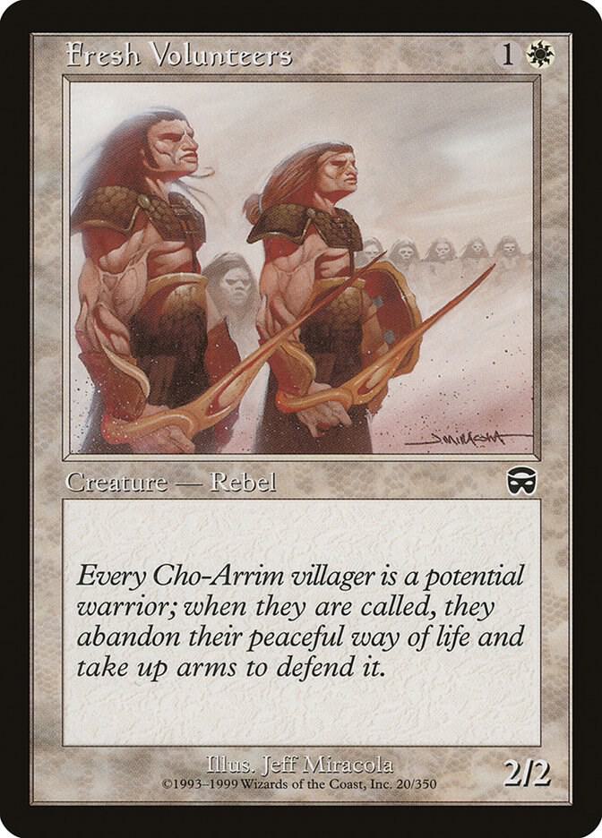 Fresh Volunteers 20 card from Mercadian Masques