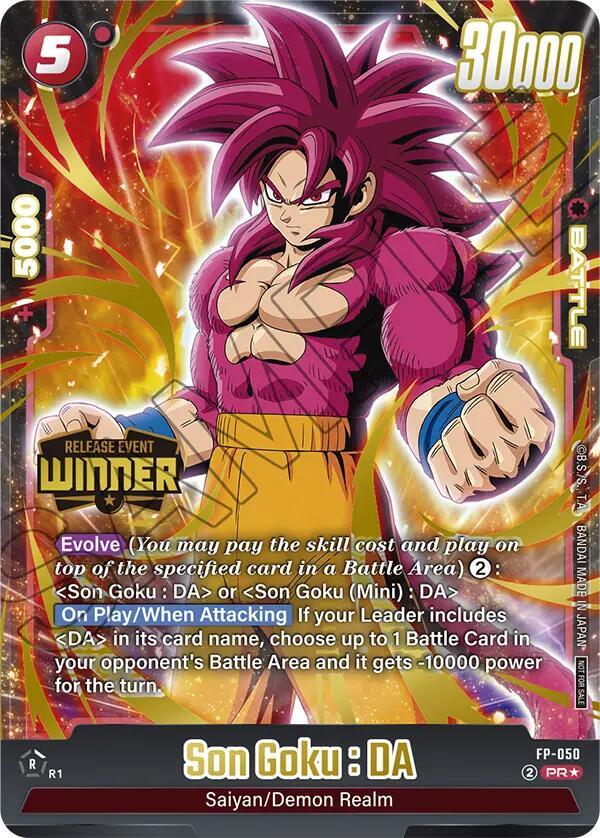 Son Goku : DA (Release Event Winner) FP-050 card from Fusion World Promotion Cards and Packs