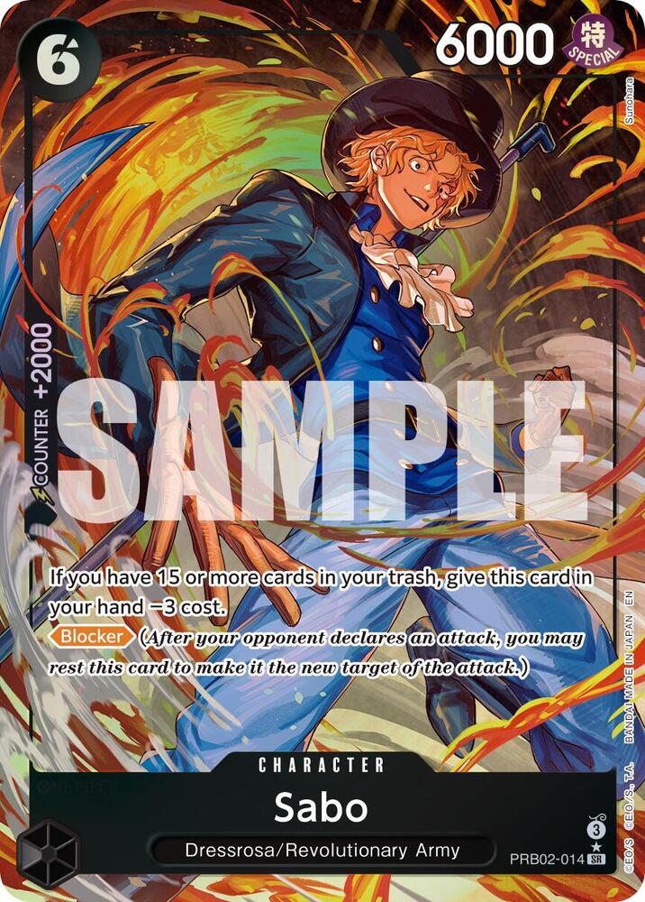 Sabo (Alternate Art) PRB02-014 card from Premium Booster -The Best- Vol. 2