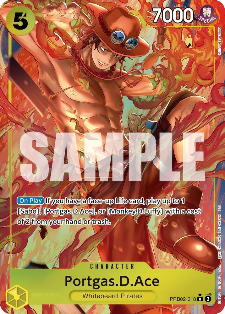 Portgas.D.Ace (Alternate Art) PRB02-018 card from Premium Booster -The Best- Vol. 2