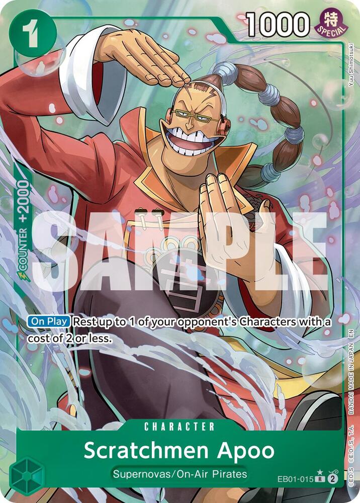 Scratchmen Apoo (Alternate Art) EB01-015 card from Premium Booster -The Best- Vol. 2