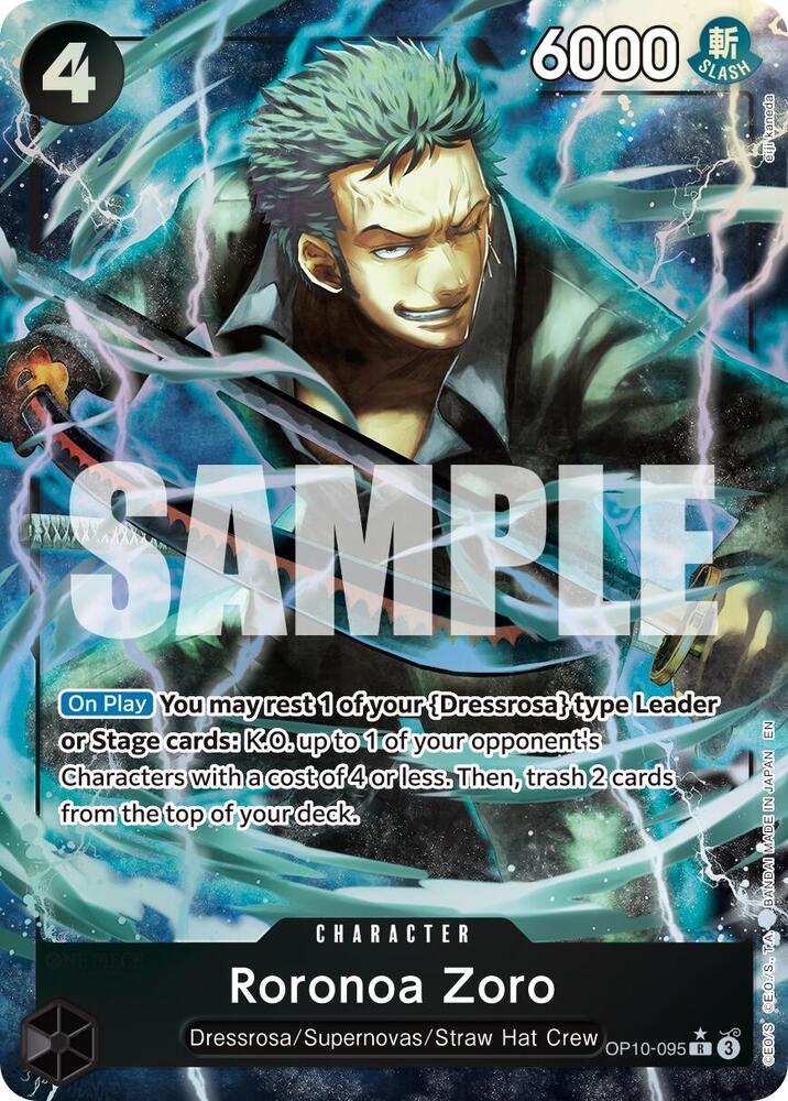 Roronoa Zoro (Alternate Art) OP10-095 card from Premium Booster -The Best- Vol. 2