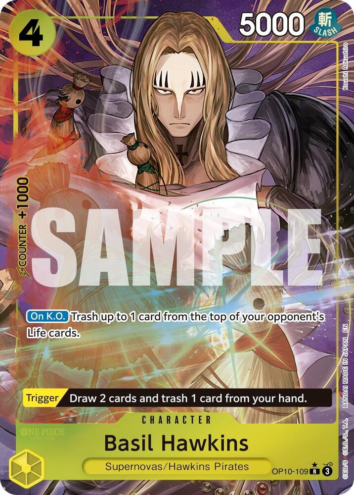 Basil Hawkins (Alternate Art) OP10-109 card from Premium Booster -The Best- Vol. 2