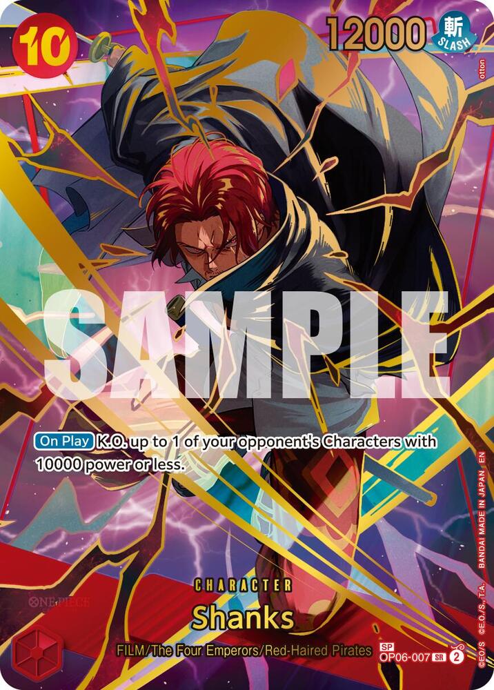 Shanks (SP) OP06-007 card from Premium Booster -The Best- Vol. 2
