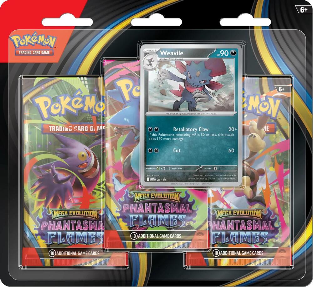 Phantasmal Flames 3 Pack Blister [Weavile] card from ME02: Phantasmal Flames