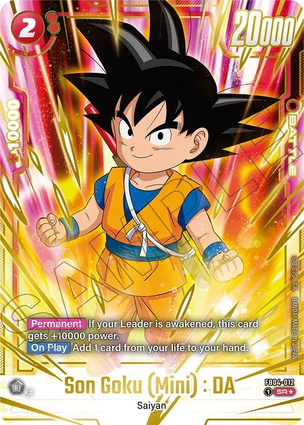 Son Goku (Mini) : DA (Gold) FB04-012 card from Fusion World Promotion Cards and Packs