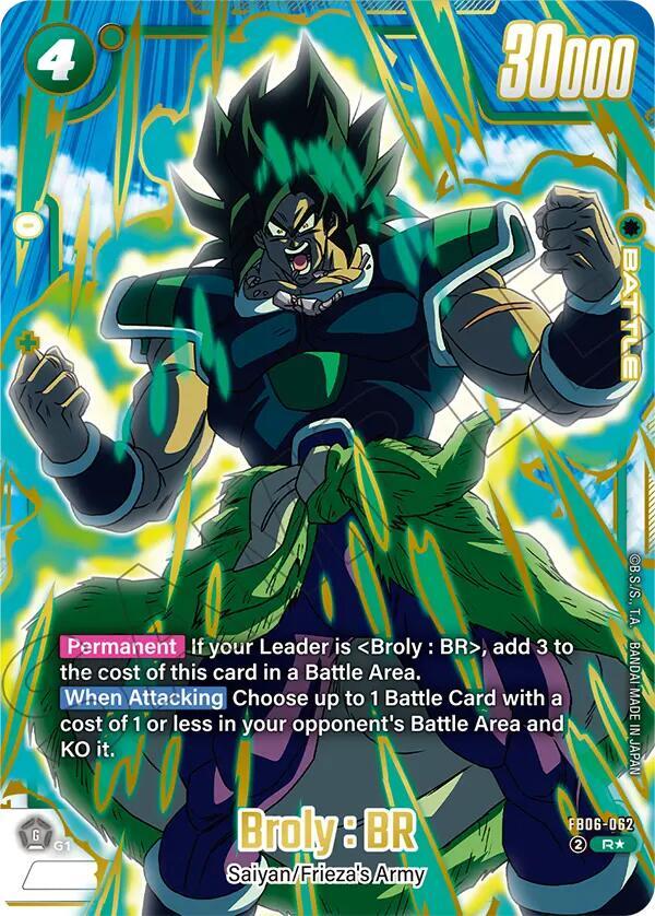Broly : BR (Gold) FB06-062 card from Fusion World Promotion Cards and Packs