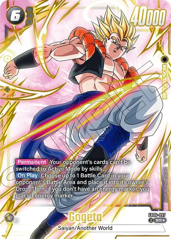 Gogeta (Gold) FB06-097 card from Fusion World Promotion Cards and Packs