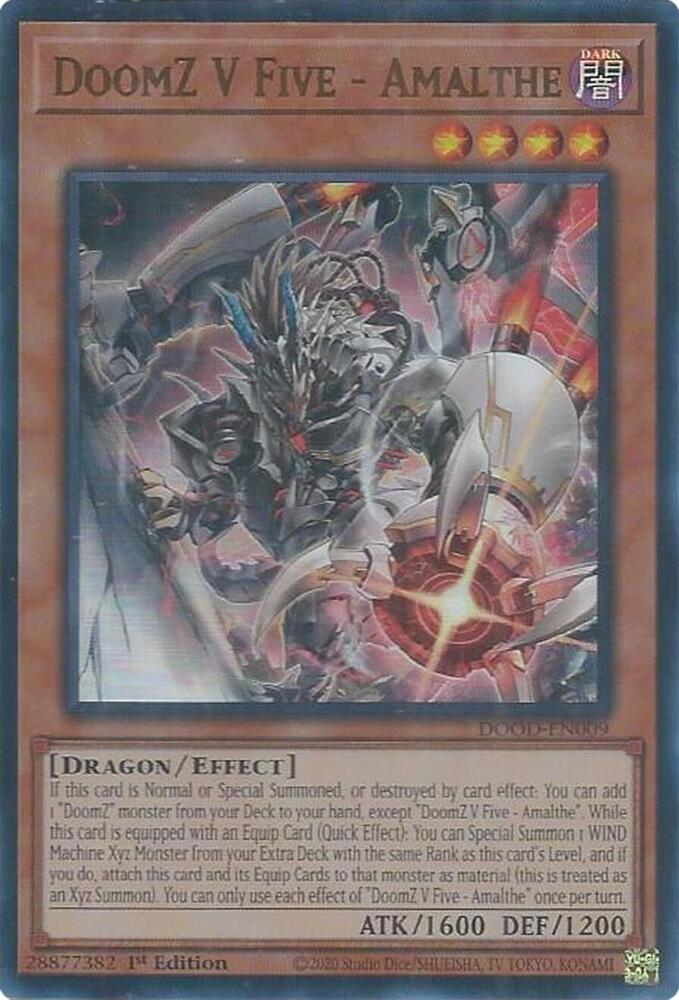 DoomZ V Five - Amalthe DOOD-EN009 card from Doom of Dimensions