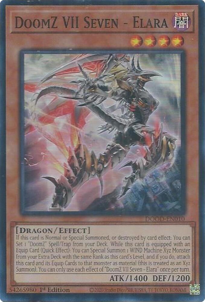 DoomZ VII Seven - Elara DOOD-EN010 card from Doom of Dimensions