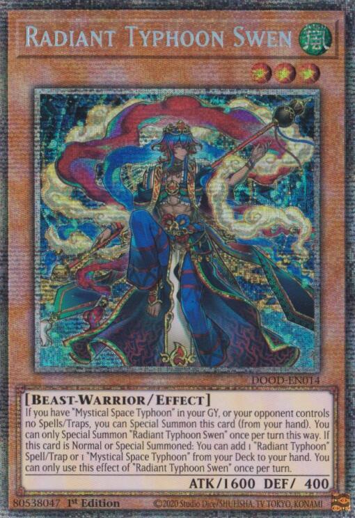 Radiant Typhoon Swen (Starlight Rare) DOOD-EN014 card from Doom of Dimensions