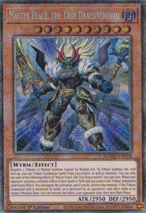 Master Peace, the True Dracoverlord (Starlight Rare) DOOD-EN018 card from Doom of Dimensions