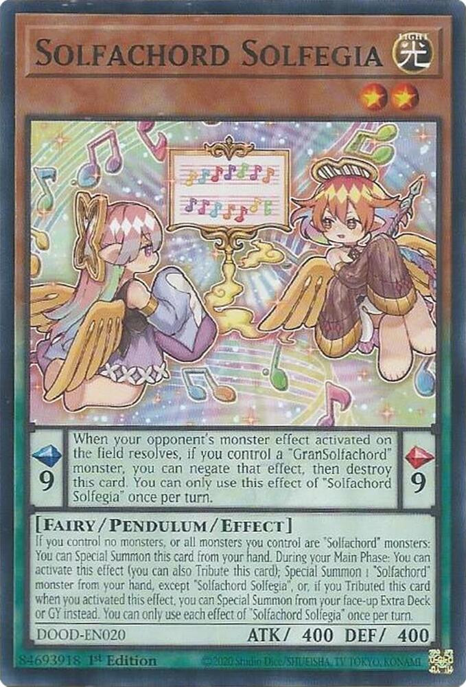 Solfachord Solfegia DOOD-EN020 card from Doom of Dimensions