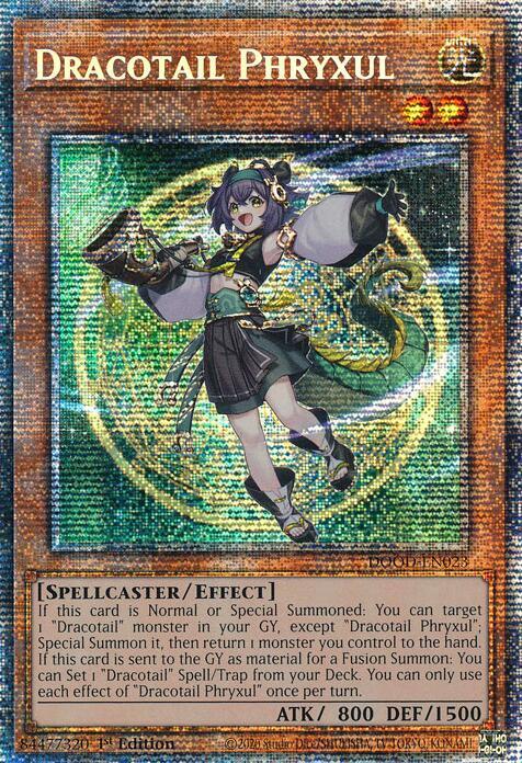 Dracotail Phryxul (Starlight Rare) DOOD-EN023 card from Doom of Dimensions