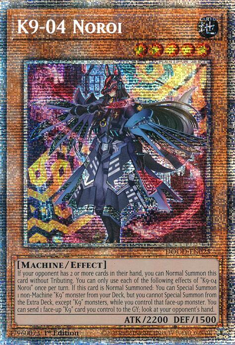 K9-04 Noroi (Starlight Rare) DOOD-EN025 card from Doom of Dimensions
