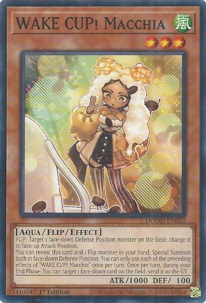 WAKE CUP! Macchia DOOD-EN032 card from Doom of Dimensions