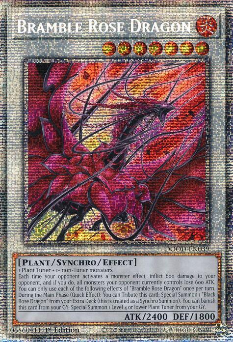 Bramble Rose Dragon (Starlight Rare) DOOD-EN039 card from Doom of Dimensions