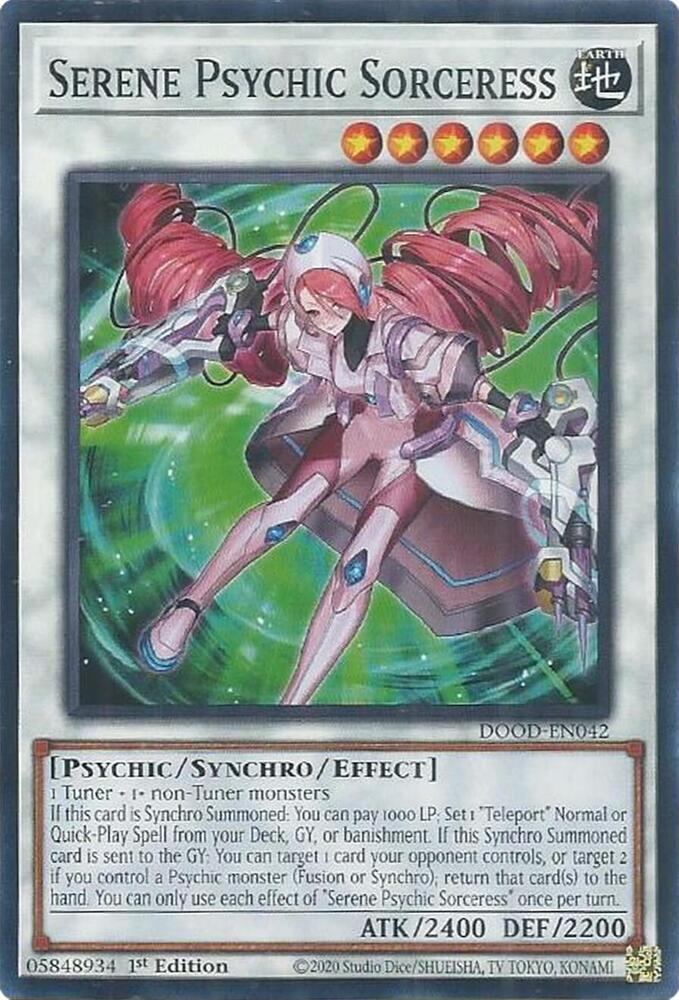 Serene Psychic Sorceress DOOD-EN042 card from Doom of Dimensions