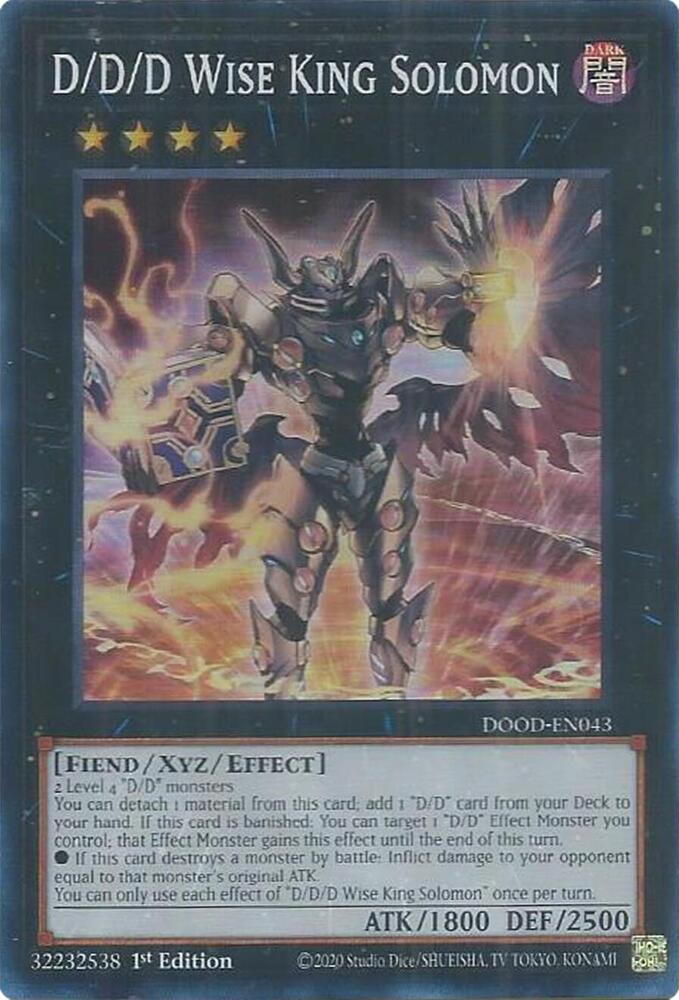 D/D/D Wise King Solomon DOOD-EN043 card from Doom of Dimensions
