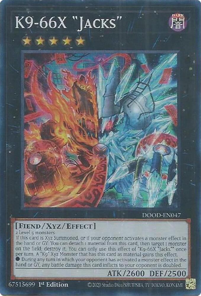 K9-66X "Jacks" DOOD-EN047 card from Doom of Dimensions