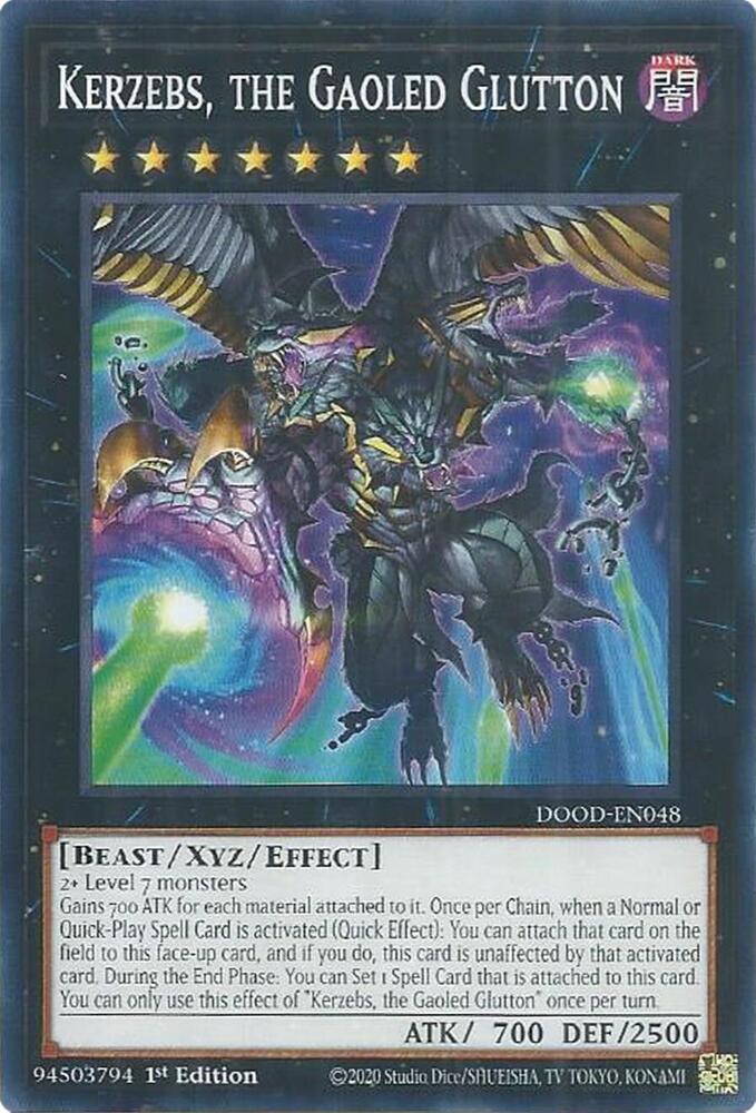 Kerzebs, the Gaoled Glutton DOOD-EN048 card from Doom of Dimensions
