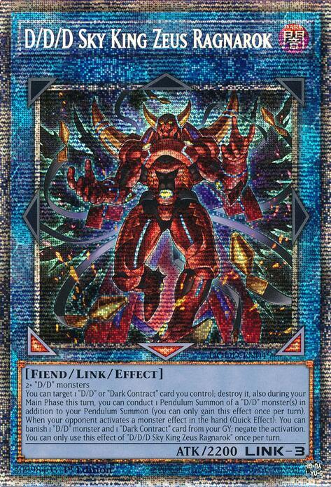 D/D/D Sky King Zeus Ragnarok (Starlight Rare) DOOD-EN049 card from Doom of Dimensions