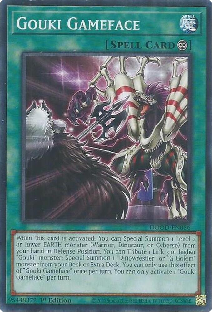 Gouki Gameface DOOD-EN056 card from Doom of Dimensions