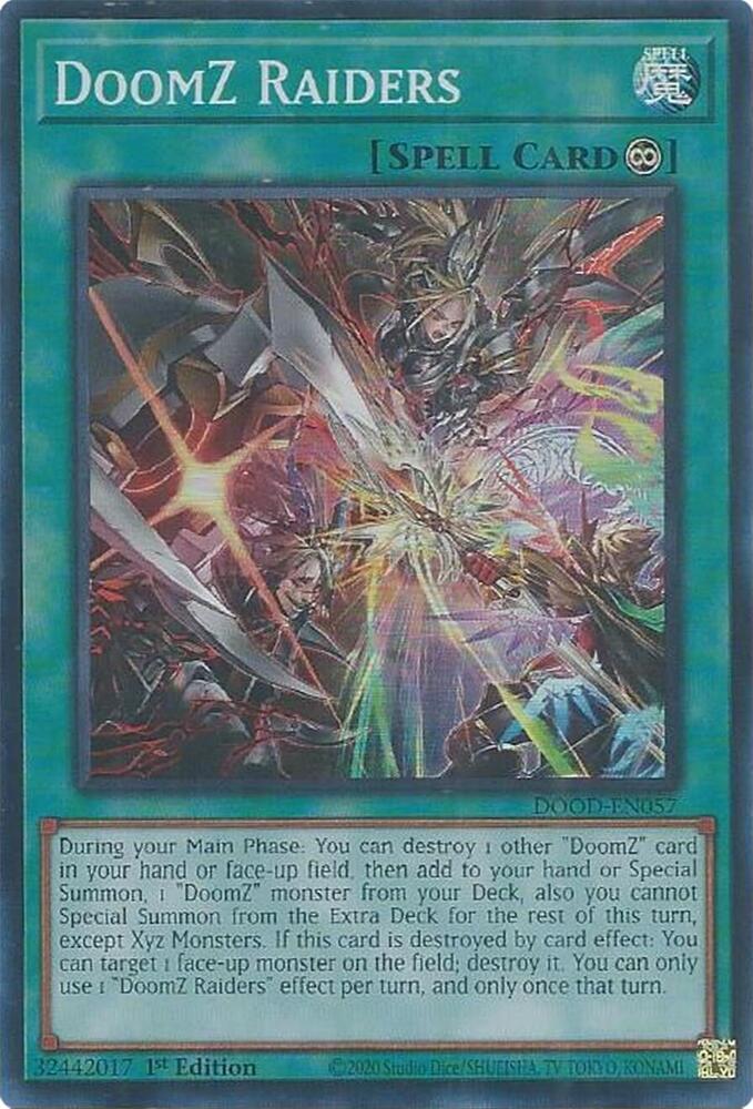 DoomZ Raiders DOOD-EN057 card from Doom of Dimensions