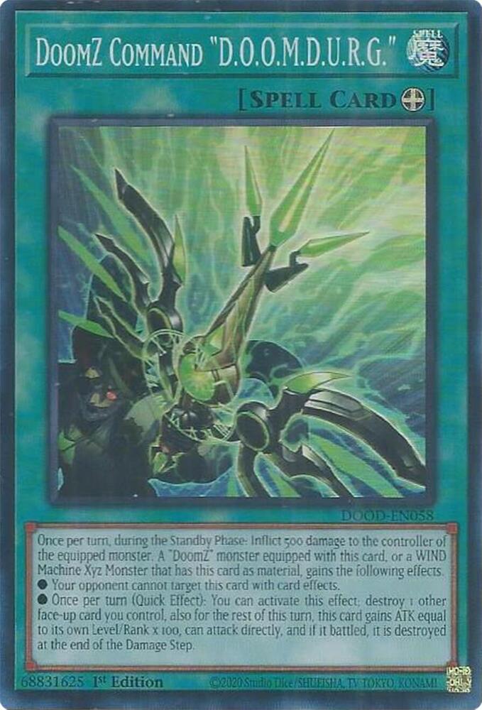 DoomZ Command "D.O.O.M.D.U.R.G." DOOD-EN058 card from Doom of Dimensions