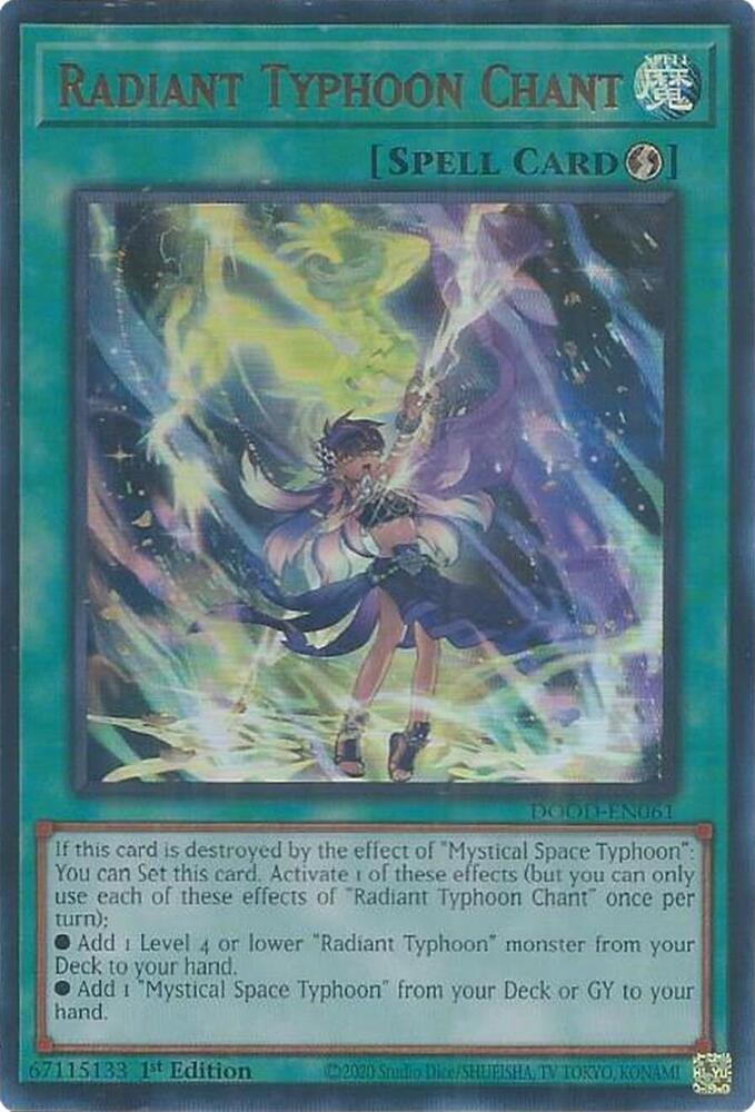 Radiant Typhoon Chant DOOD-EN061 card from Doom of Dimensions
