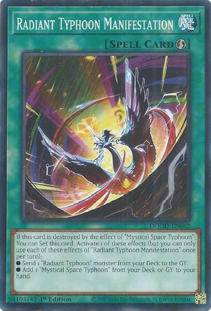 Radiant Typhoon Manifestation DOOD-EN062 card from Doom of Dimensions