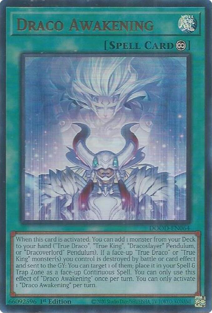 Draco Awakening DOOD-EN064 card from Doom of Dimensions